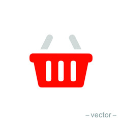 Shopping basket icon. Vector illustration. EPS 10.