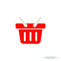 Shopping basket icon. Vector illustration. EPS 10.