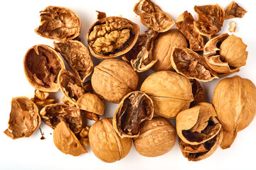 Walnut on a white background.