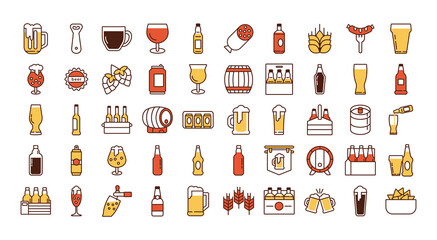 bundle of beer international day icons