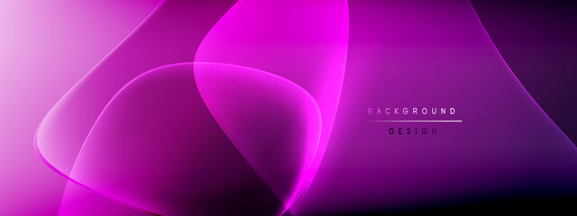 Vector abstract background - liquid bubble shapes on fluid gradient with shadows and light effects. Shiny design template for text