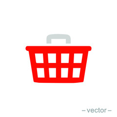 Fototapeta premium Shopping basket icon. Vector illustration. EPS 10.