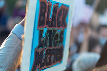 Black Lives Matter Activist Protesting In Vienna Austria 2020