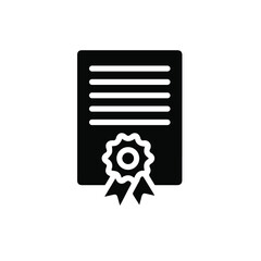 Certificate Icon Vector Illustration Logo Template. EPS 10.