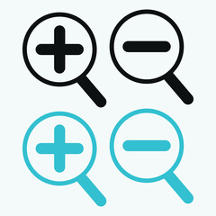 Obraz premium vector set of magnifying glass