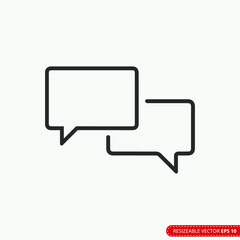 Fototapeta premium Talk bubble speech icon. Blank empty bubbles vector design elements. Chat on line symbol template. Dialogue balloon sticker silhouette. EPS 10