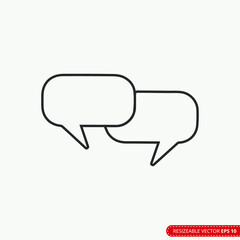 Talk bubble speech icon. Blank empty bubbles vector design elements. Chat on line symbol template. Dialogue balloon sticker silhouette. EPS 10