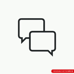 Naklejka premium Talk bubble speech icon. Blank empty bubbles vector design elements. Chat on line symbol template. Dialogue balloon sticker silhouette. EPS 10