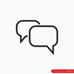 Fototapeta premium Talk bubble speech icon. Blank empty bubbles vector design elements. Chat on line symbol template. Dialogue balloon sticker silhouette. EPS 10