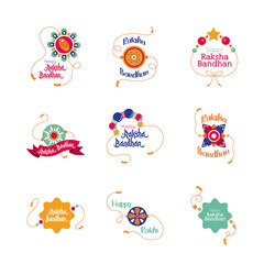 bundle of happy raksha bandhan set icons