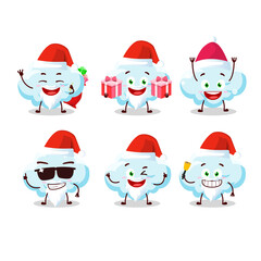 Santa Claus emoticons with cloud cartoon character