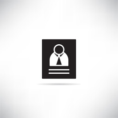 Fototapeta premium id and business card icon vector illustration