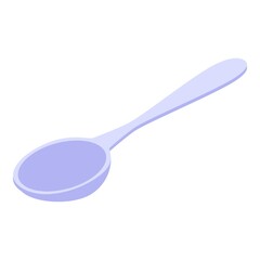 Cereal spoon icon. Isometric of cereal spoon vector icon for web design isolated on white background