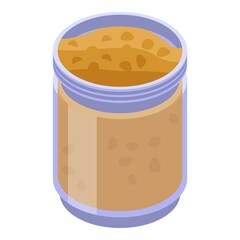Cereal flakes jar icon. Isometric of cereal flakes jar vector icon for web design isolated on white background