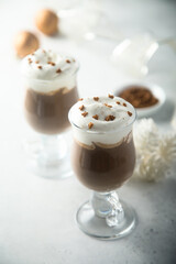 Homemade gingerbread latte or hot chocolate
