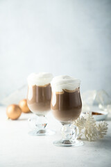 Homemade gingerbread latte or hot chocolate