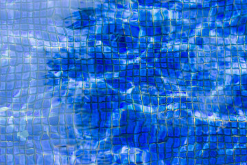 Top view swimming pool blue ripped water abstract background