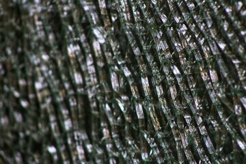 Broken glass pieced together 