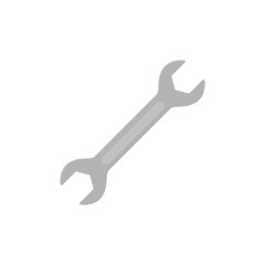 Wrench flat, spanner icon, vector illustration isolated on white background