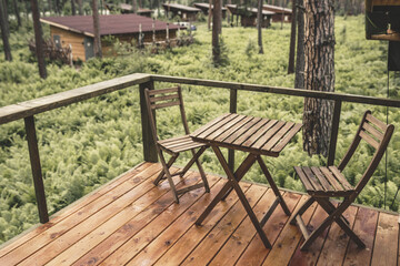 Fototapeta na wymiar Furniture in the forest