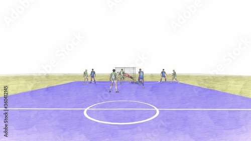 フットサル 屋外 ゴールシーン イラスト8 Wall Mural 啓文 佐々木 フットサル 屋外 ゴールシーン イラスト8 Wall Mural 啓文 佐々木