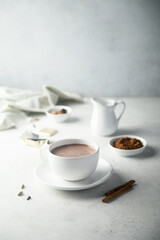 Obraz na płótnie Canvas Homemade spicy hot chocolate
