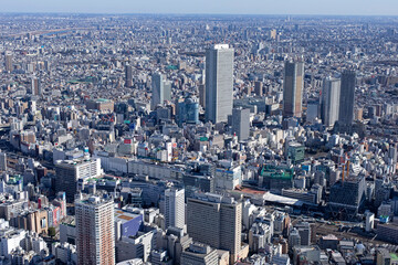 Fototapeta premium 池袋周辺・サンシャインビル・空撮