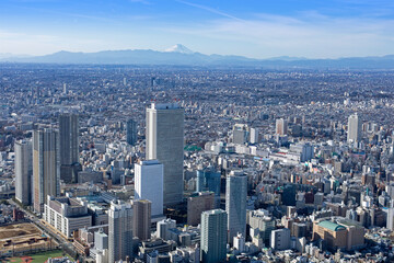 Fototapeta premium 池袋サンシャインビル・池袋周辺・空撮