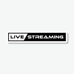Live Stream sticker icon isolated on gray background