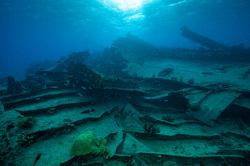 Sunken ship in saipan