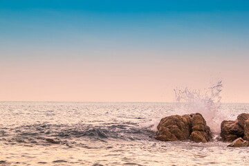 The sea in the evening atmosphere