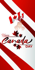 Obraz premium Vector illustration for Happy Canada Day
