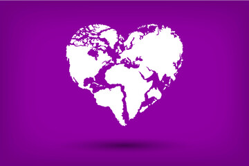 Heart World, World and Love, Happy World Map