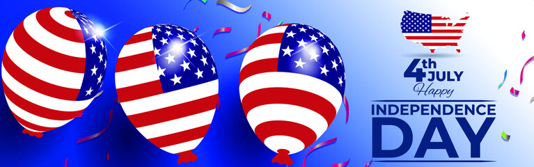 vector illustration for Fourth of July American Independence Day, 