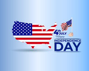 vector illustration for Fourth of July American Independence Day, 