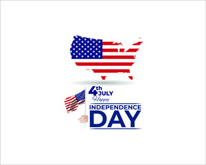 vector illustration for Fourth of July American Independence Day, 