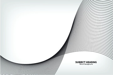 Abstract Modern Line, Grey Line, Subject Heading Text Area