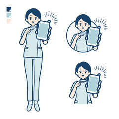 simple nurse woman_smartphone-show-screen