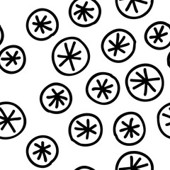 Seamless Black and White Coral Pattern. Abstract Background Design. simple shapes. minimalistic circles. for textile, fabrics, designs, prints