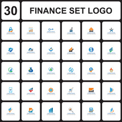 finance set logo , financial logo