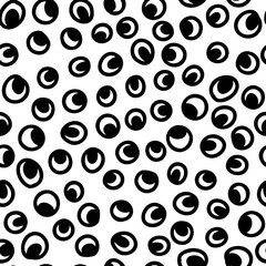 Seamless Black and White Coral Pattern. Abstract Background Design. simple shapes. minimalistic circles. for textile, fabrics, designs, prints