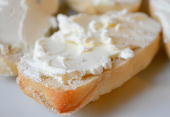 Ciabatta with cream cheese