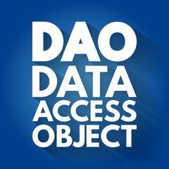 DAO - Data Access Object acronym, technology concept background
