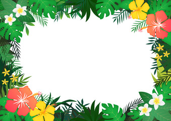 夏の植物フレーム