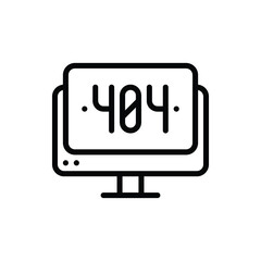 404 not found icon logo vector. Editable stroke and pixel perfect.