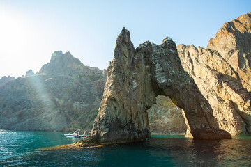 Golden Gate Of Karadag Mountain In Summer In Crimea, Russia.