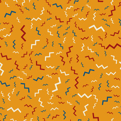 Seamless pattern in retro style of zigzags