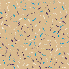 Seamless pattern in retro style of zigzags