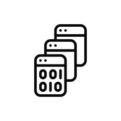 Multi tasking window programming icon logo vector. Editable stroke and pixel perfect.