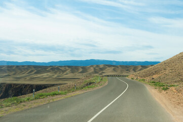 Winding road in the mountains